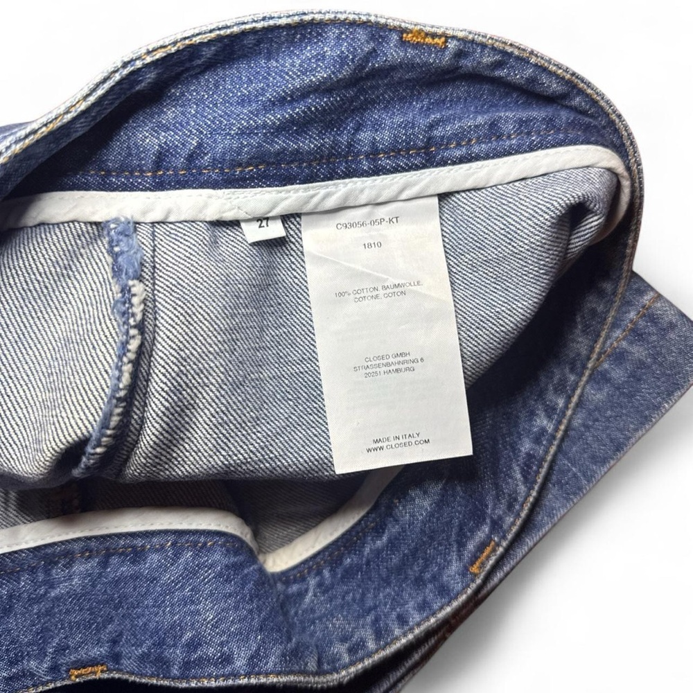 NWT CLOSED Women's Classic Medium Indigo Blue Denim Mini Skirt — Size 27 - Picture 6 of 6
